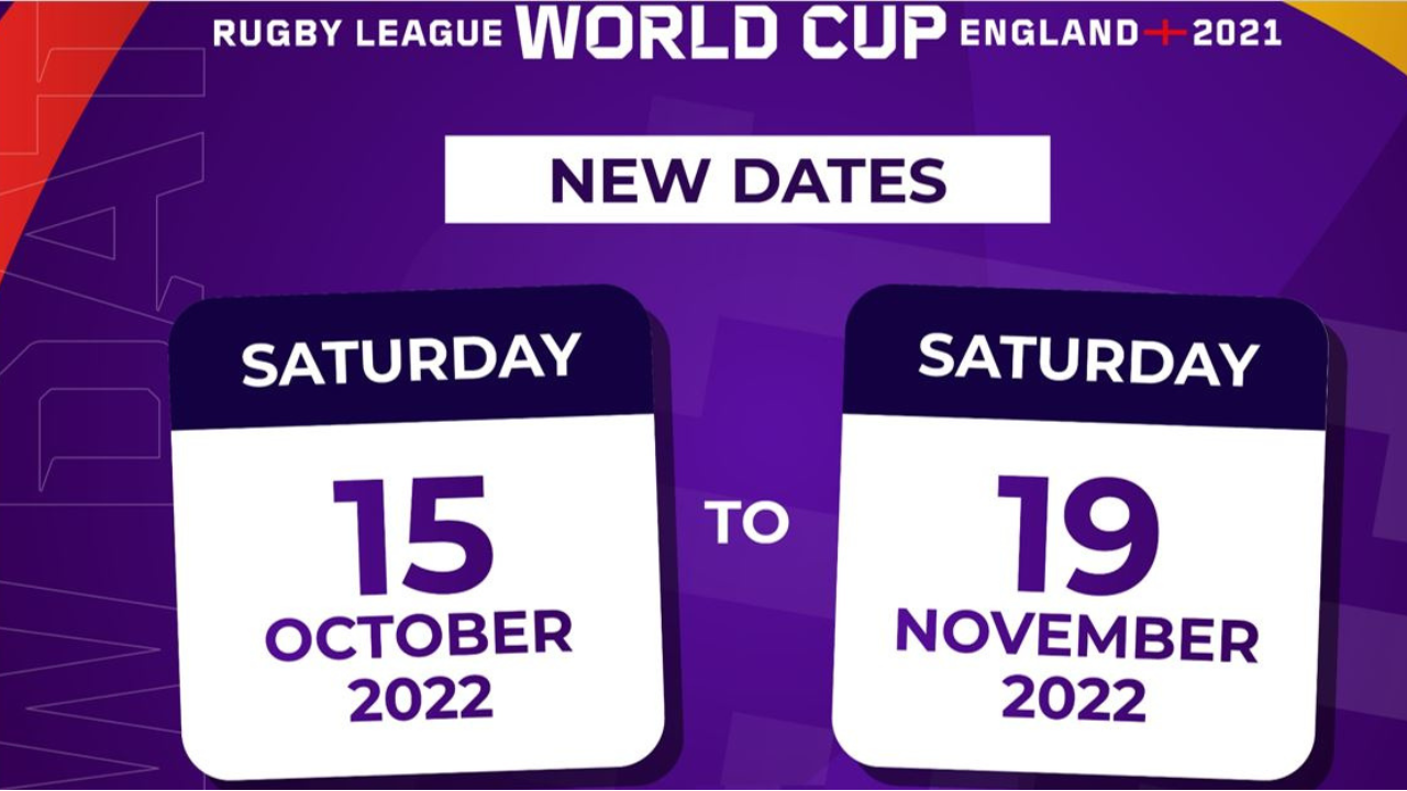 Rugby League World Cup 2021  – New Dates Confirmed for 2022