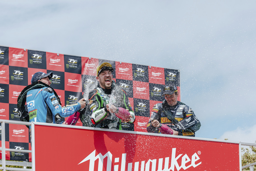 Isle of Man Race Winners podium